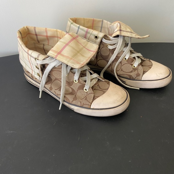 Coach - Logo High Tops - 8.5M- Brown - Picture 5 of 12